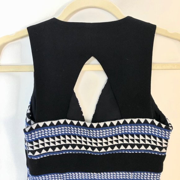 BCBG Black & Blue Deep V Asymmetric Mini Dress - Picture 7 of 8